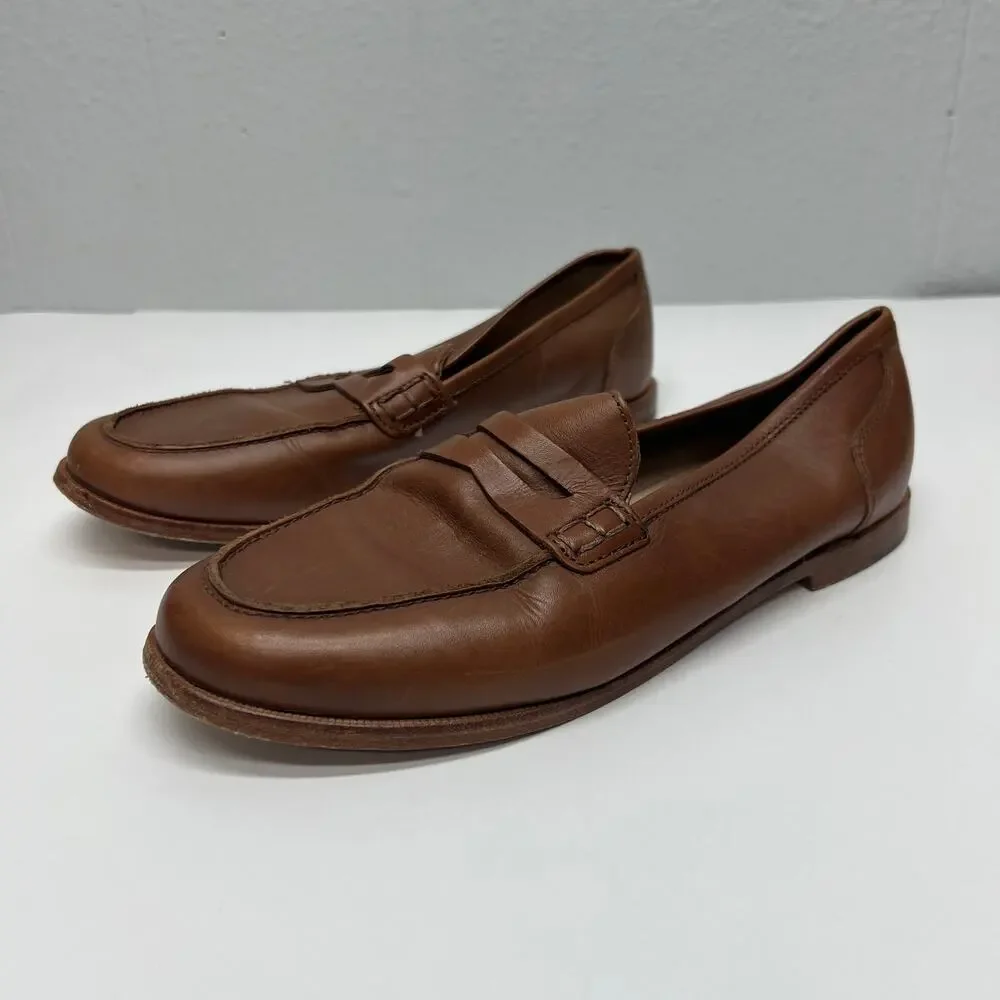 J. Crew Academia Leather Loafers Womens 7.5 School College Work Business Casual